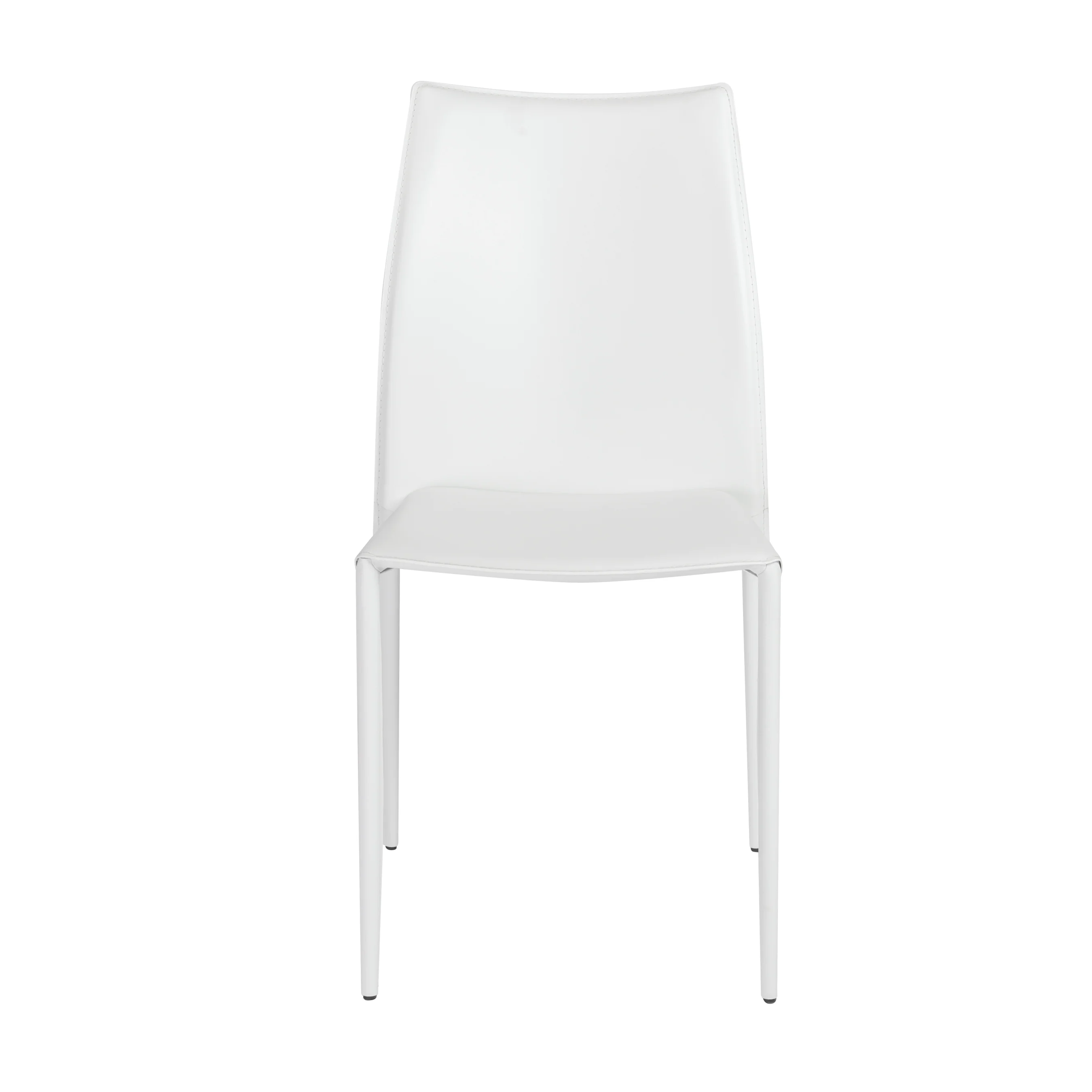 Stylish White Regenerated Leather Guest or Conference Chairs (Set of 2) - Image 2
