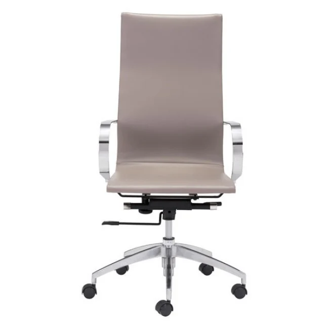 Taupe High-Back Ergonomic Office Chair - Image 3