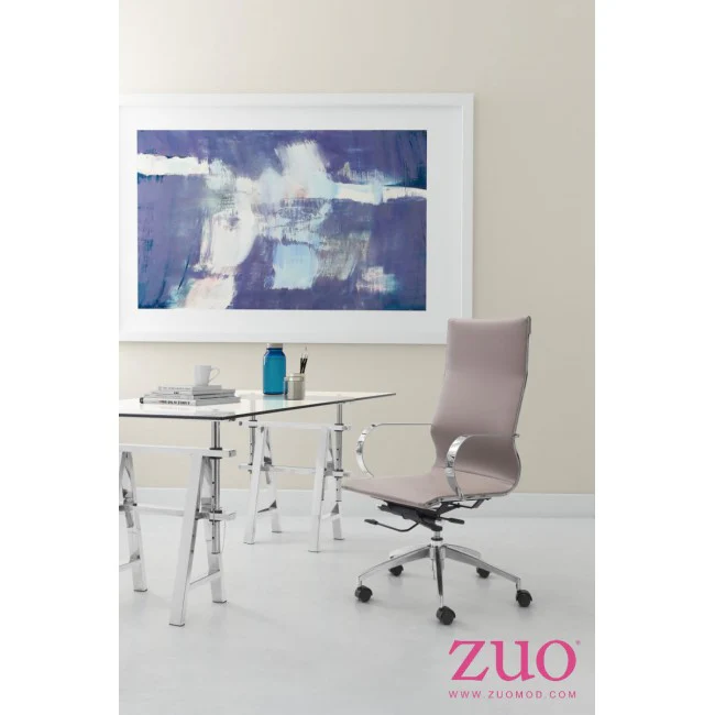 Taupe High-Back Ergonomic Office Chair - Image 5
