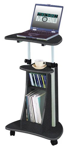 Vertico Mobile Laptop Workstation in Woodgrain or Graphite - Image 3