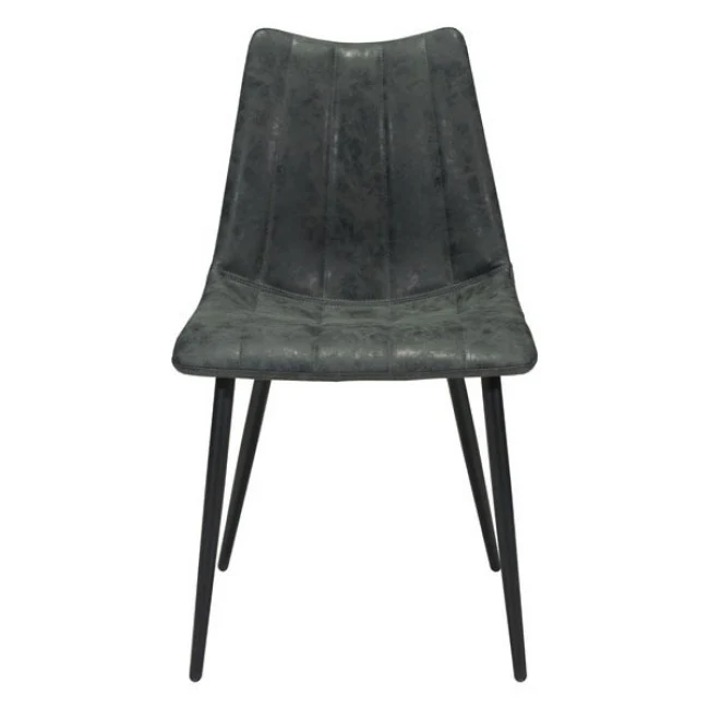 Classic Tufted Black Leatherette Guest or Conference Chairs (Set of 2) - Image 3