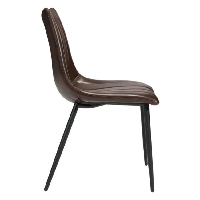 Classic Tufted Brown Leatherette Guest or Conference Chairs (Set of 2) - Image 2
