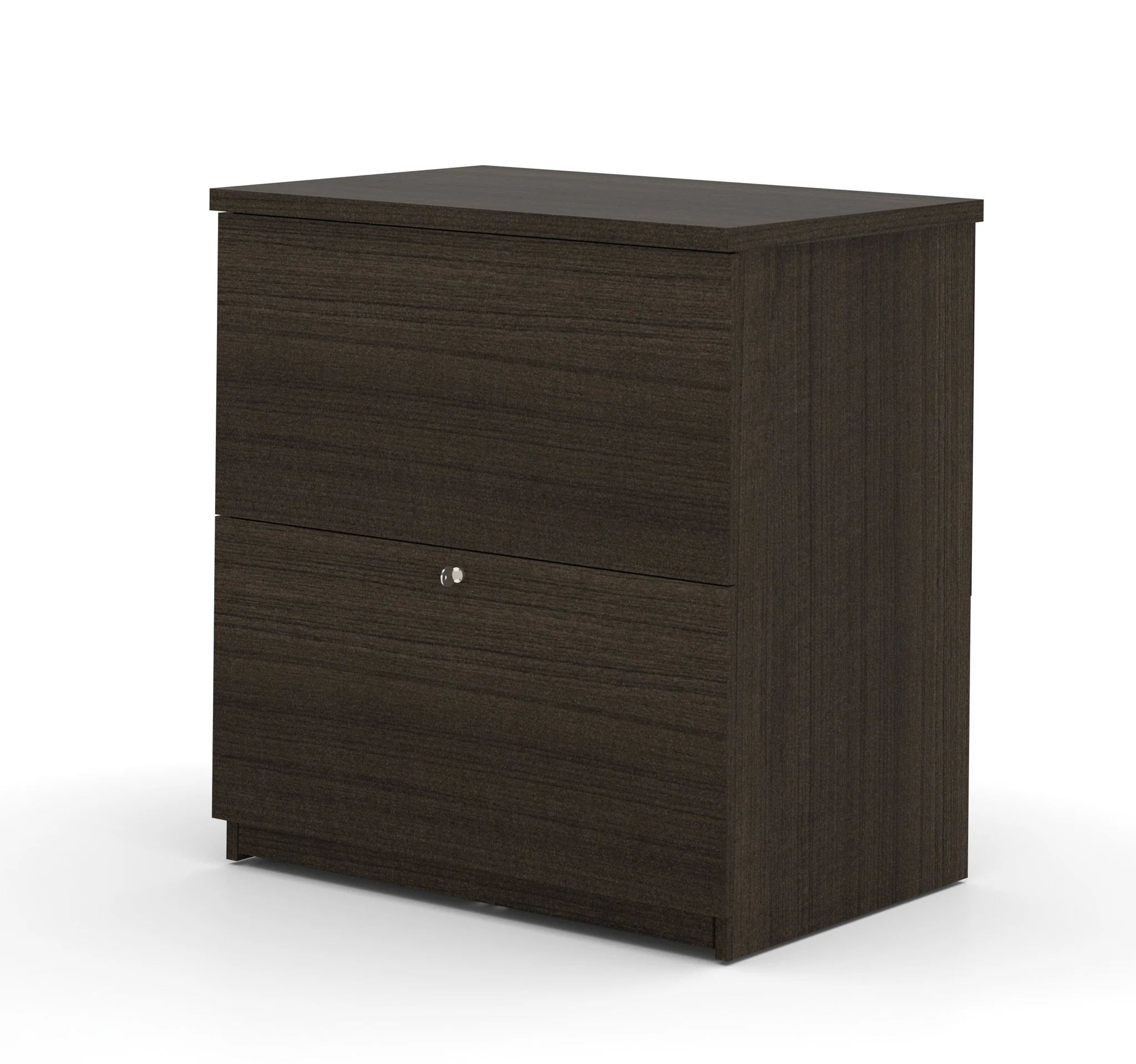 Modern U-shaped Desk in Dark Chocolate & White Finish - Image 5