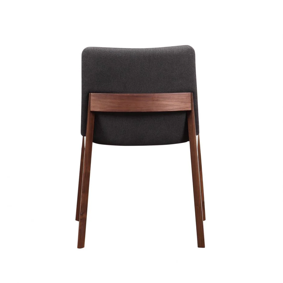 Walnut Guest or Conference Chairs with Gray Padded Seat (Set of 2) - Image 3