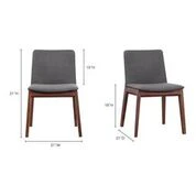 Walnut Guest or Conference Chairs with Gray Padded Seat (Set of 2) - Image 4