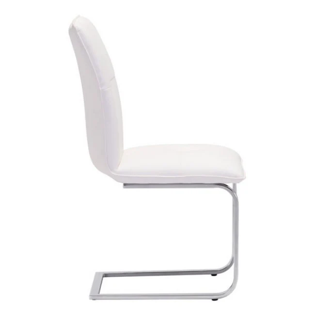 Sleek White Guest or Conference Chair (Set of 2) - Image 2