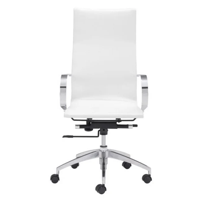 White High-Back Ergonomic Office Chair - Image 3