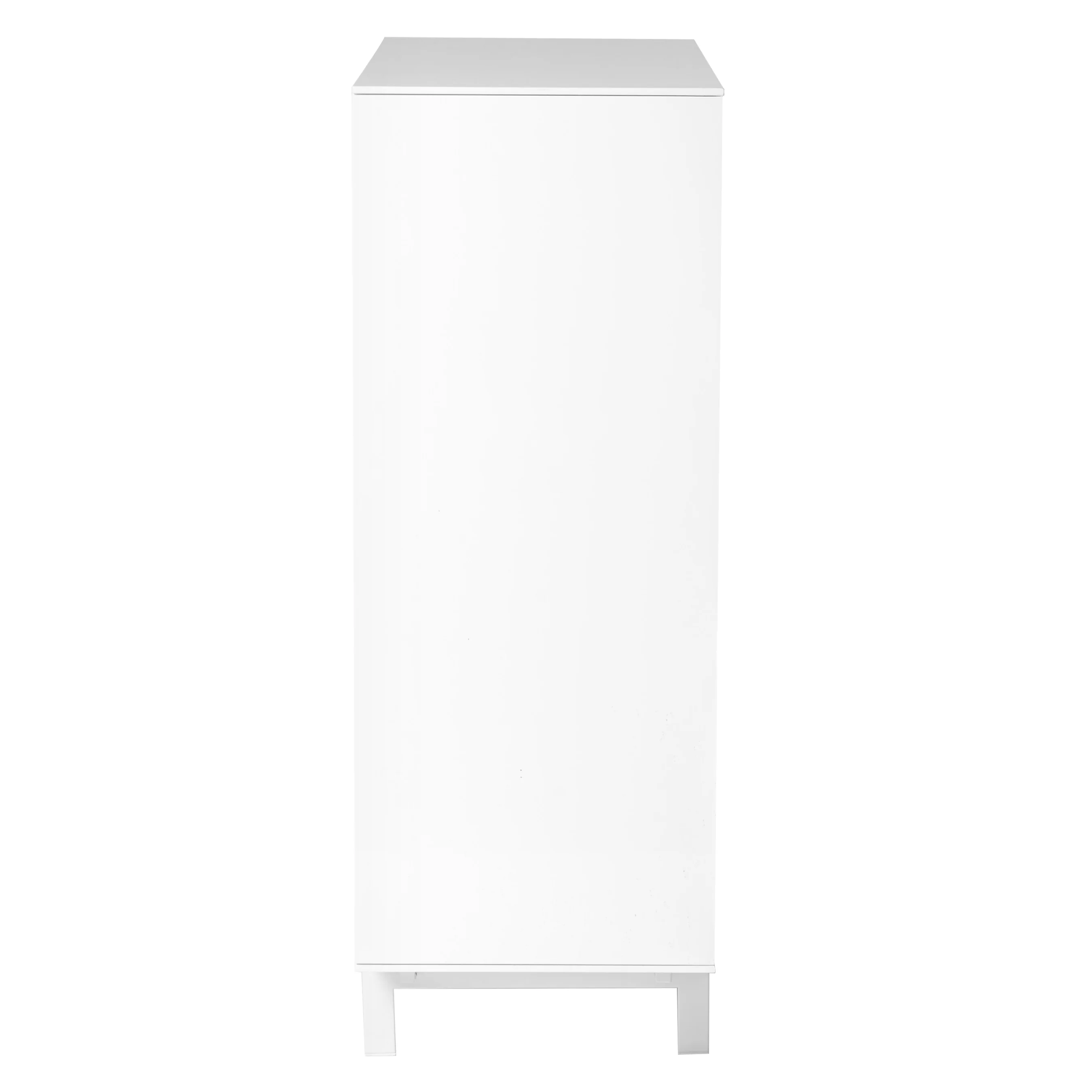 White Lacquer Square Office Bookcase w/ Doors - Image 3