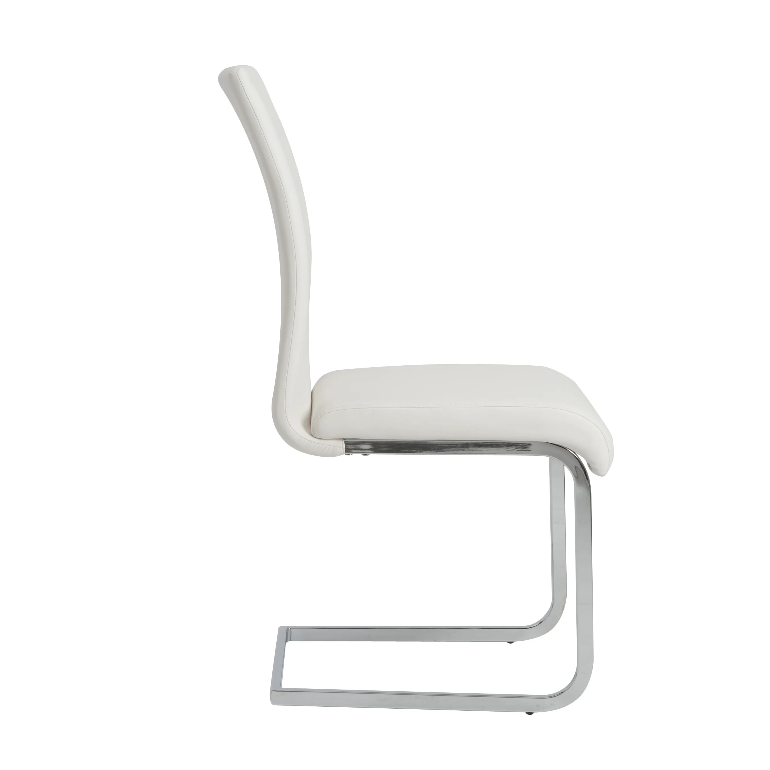 Extra Tall White Leatherette Guest or Conference Chair (Set of 4) - Image 3